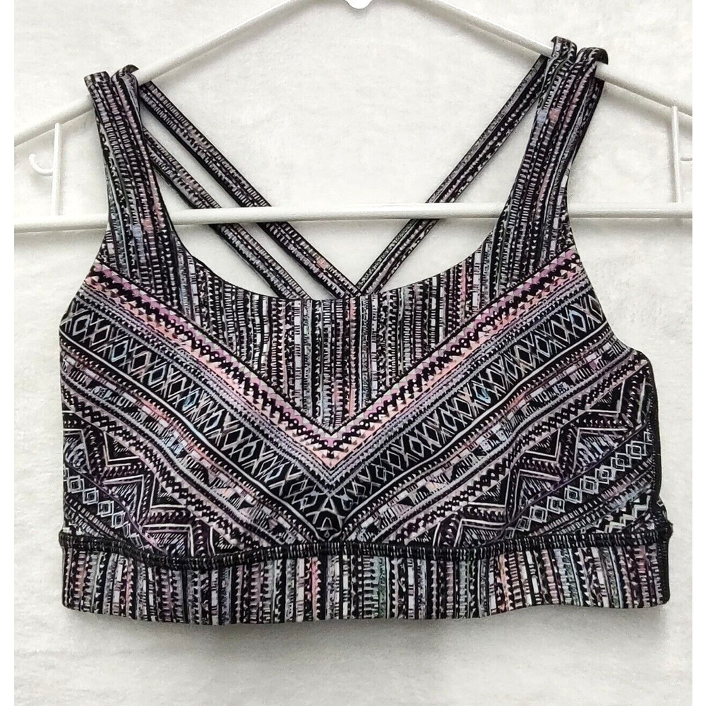 Lululemon Sports Bra Women’s Size 4 Multi Color Strappy (No Pads)